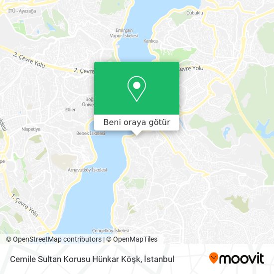 Cemile Sultan Korusu Hünkar Köşk harita