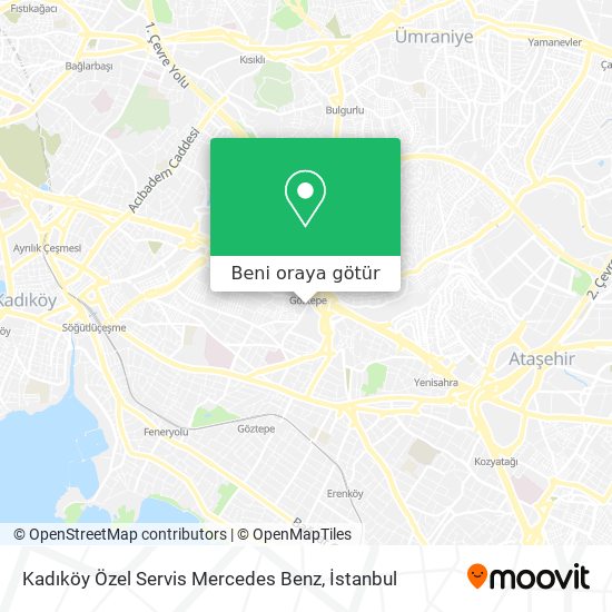 Kadıköy Özel Servis Mercedes Benz harita