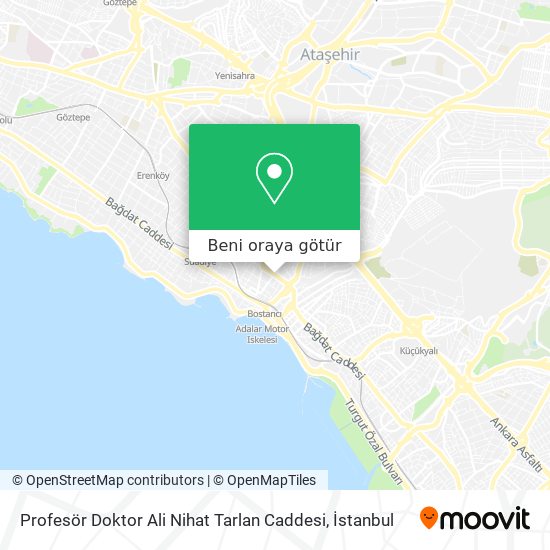 Profesör Doktor Ali Nihat Tarlan Caddesi harita