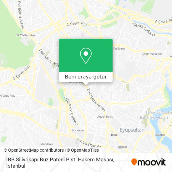 İBB Silivrikapı Buz Pateni Pisti Hakem Masası harita