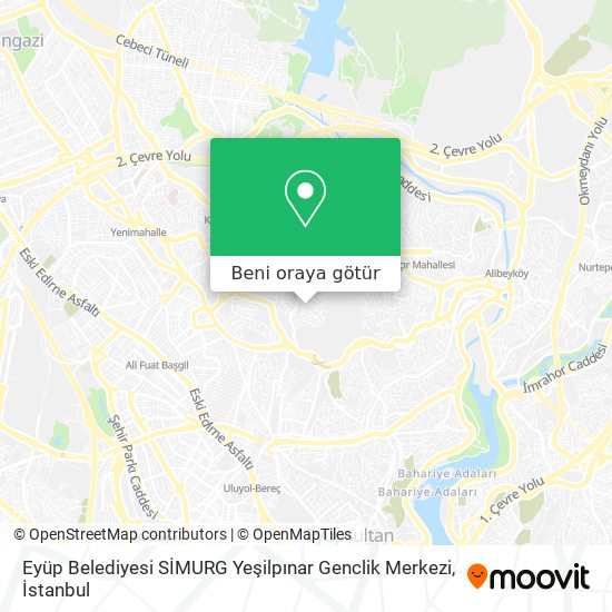 Eyüp Belediyesi SİMURG Yeşilpınar Genclik Merkezi harita