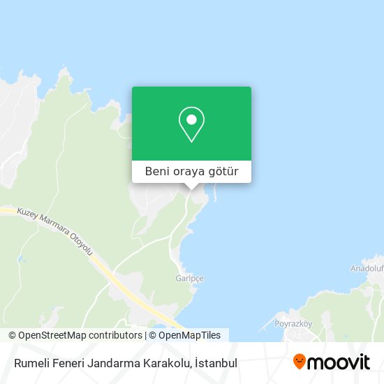 Rumeli Feneri Jandarma Karakolu harita