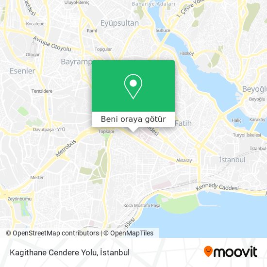 Kagithane Cendere Yolu harita