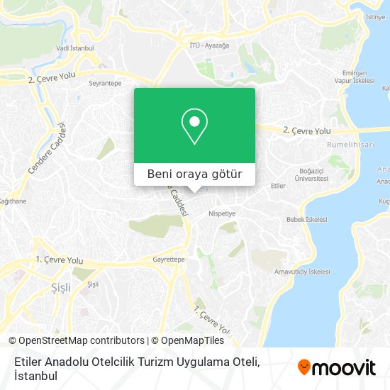 Etiler Anadolu Otelcilik Turizm Uygulama Oteli harita