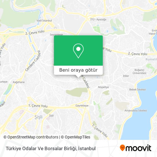 Türkiye Odalar Ve Borsalar Birliği harita