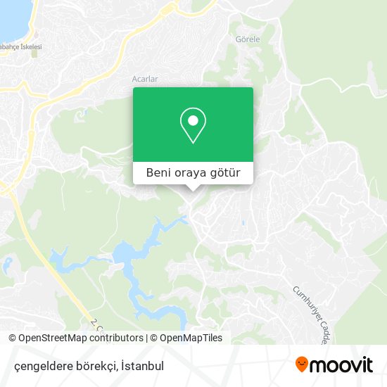 çengeldere börekçi harita