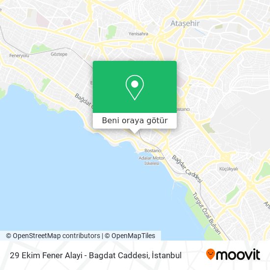 29 Ekim Fener Alayi - Bagdat Caddesi harita