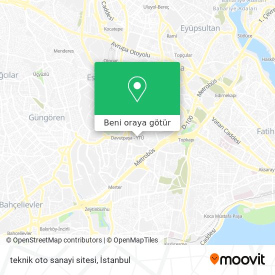 teknik oto sanayi sitesi harita