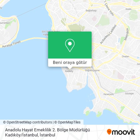 Anadolu Hayat Emeklilik 2. Bölge Müdürlüğü Kadıköy / İstanbul harita