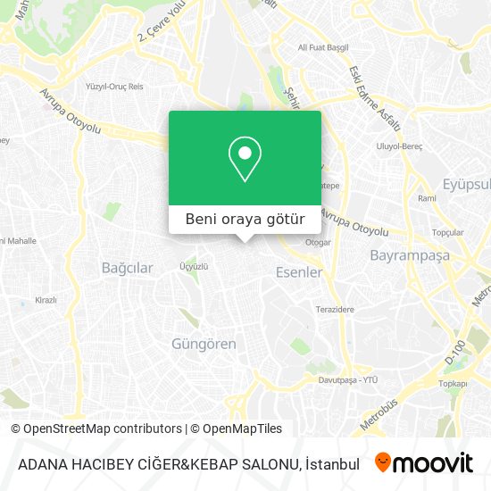 ADANA HACIBEY CİĞER&KEBAP SALONU harita