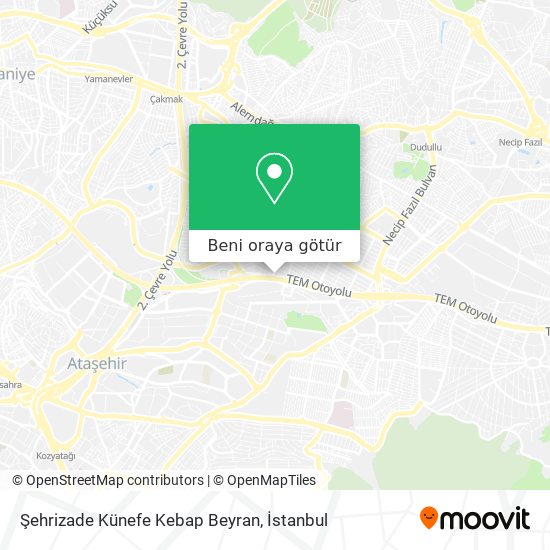 Şehrizade Künefe Kebap Beyran harita