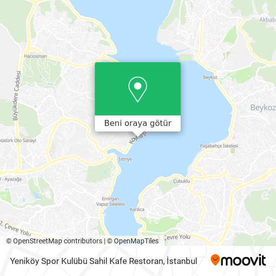 Yeniköy Spor Kulübü Sahil Kafe Restoran harita