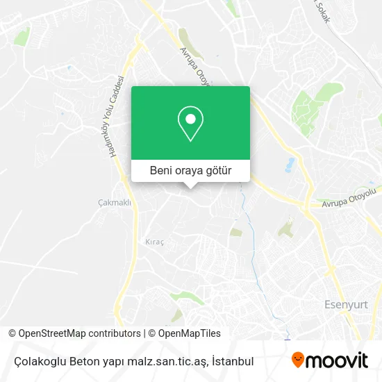 Çolakoglu Beton yapı malz.san.tic.aş harita