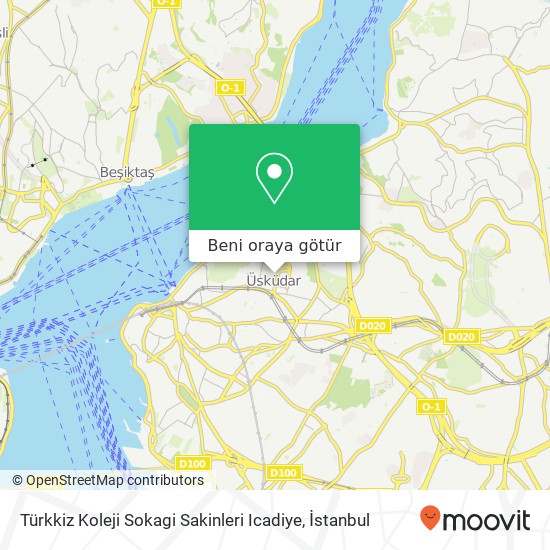 Türkkiz Koleji Sokagi Sakinleri Icadiye harita