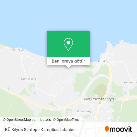 BÜ Kilyos Sarıtepe Kampüsü harita