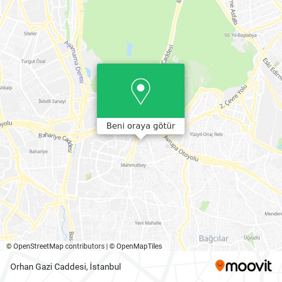 Orhan Gazi Caddesi harita