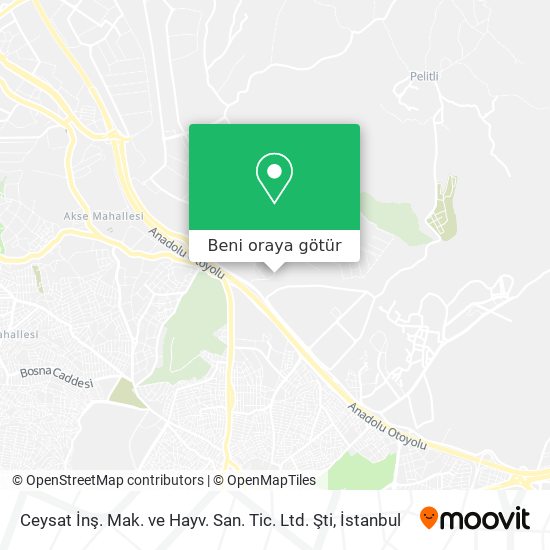 Ceysat İnş. Mak. ve Hayv. San. Tic. Ltd. Şti harita