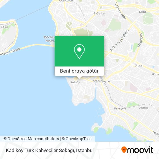 Kadiköy Türk Kahveciler Sokağı harita