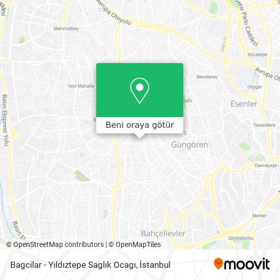 Bagcilar - Yıldıztepe Saglık Ocagı harita