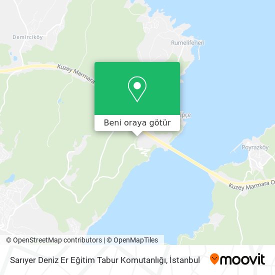 Sarıyer Deniz Er Eğitim Tabur Komutanlığı harita