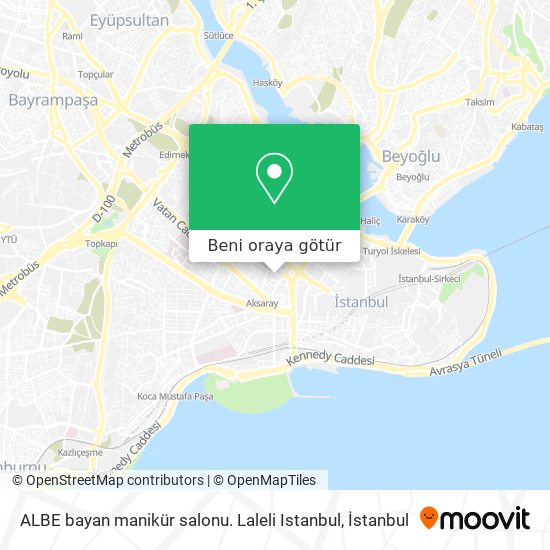 ALBE bayan manikür salonu.  Laleli Istanbul harita