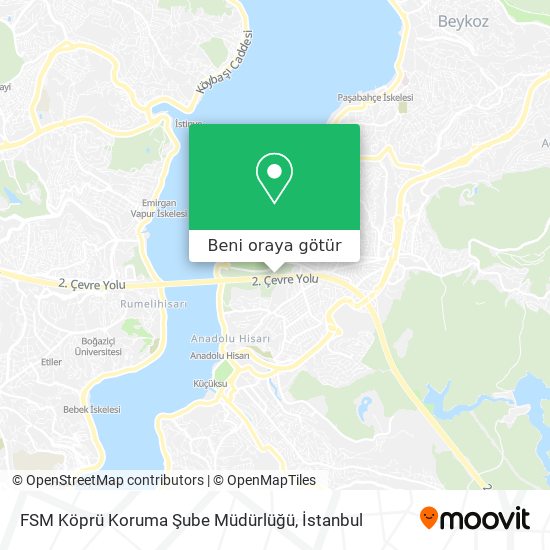 FSM Köprü Koruma Şube Müdürlüğü harita