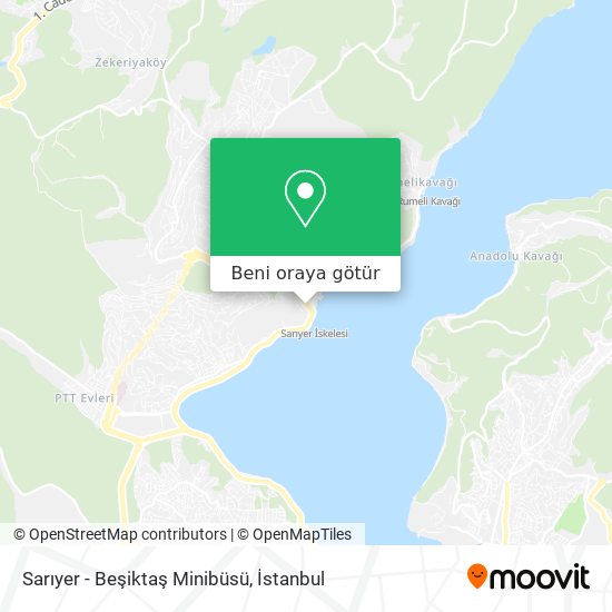 Sarıyer - Beşiktaş Minibüsü harita