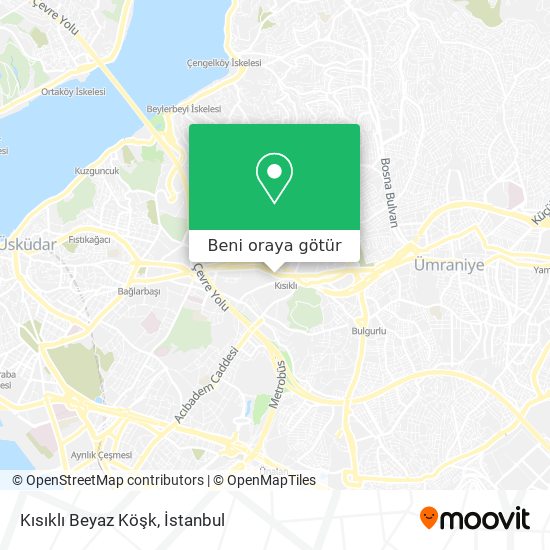 Kısıklı Beyaz Köşk harita