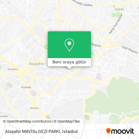 Ataşehir MAVİSu GEZİ PARKI harita