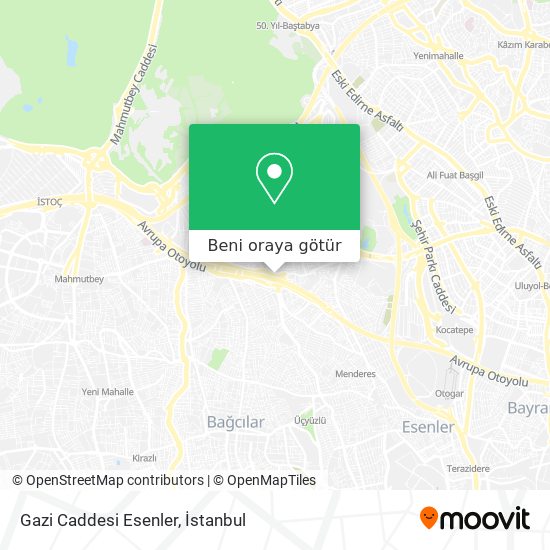 Gazi Caddesi Esenler harita