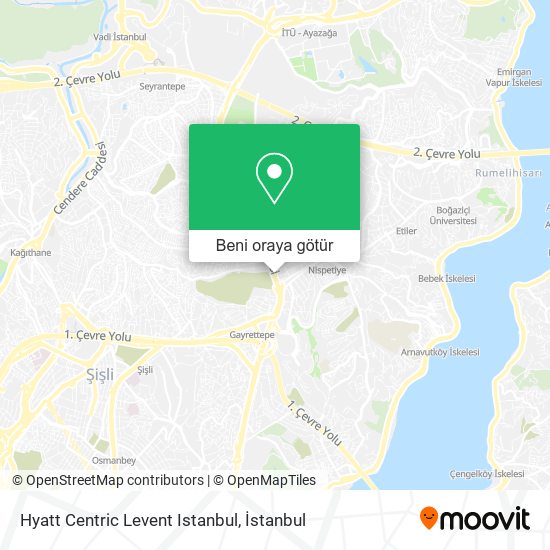 Hyatt Centric Levent Istanbul harita