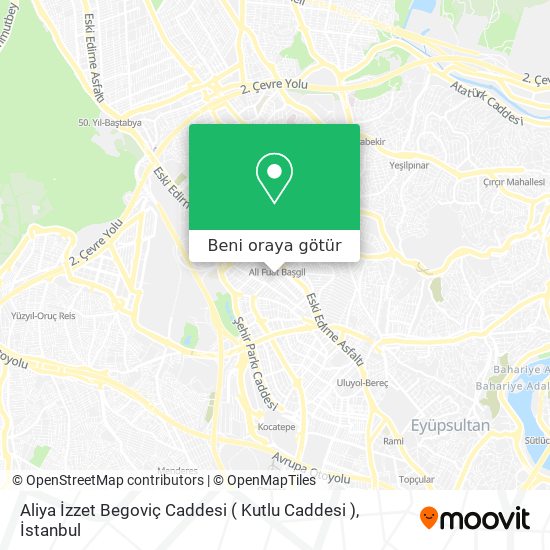 Aliya İzzet Begoviç Caddesi ( Kutlu Caddesi ) harita