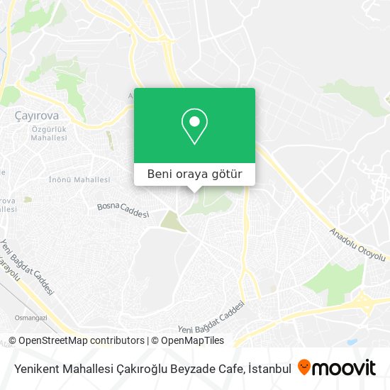 Yenikent Mahallesi Çakıroğlu Beyzade Cafe harita