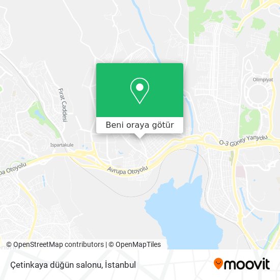 Çetinkaya düğün salonu harita