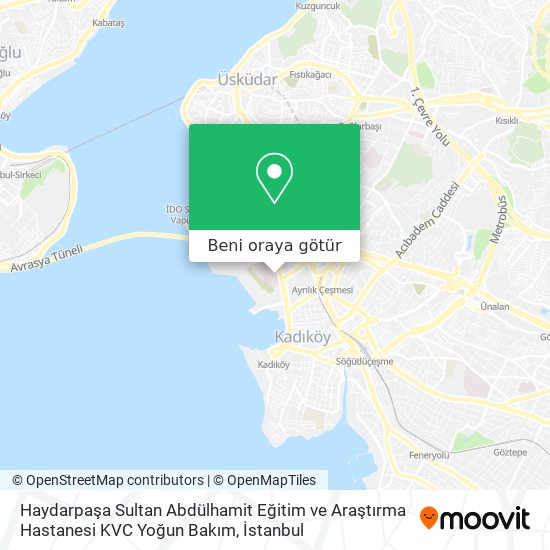 Haydarpaşa Sultan Abdülhamit Eğitim ve Araştırma Hastanesi KVC Yoğun Bakım harita