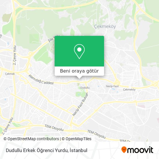 Dudullu Erkek Öğrenci Yurdu harita