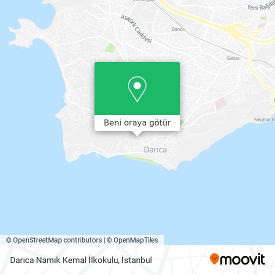 Darıca Namık Kemal İlkokulu harita