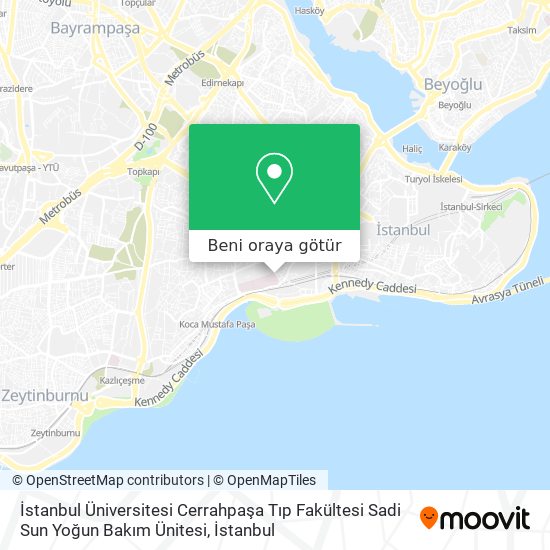 İstanbul Üniversitesi Cerrahpaşa Tıp Fakültesi Sadi Sun Yoğun Bakım Ünitesi harita