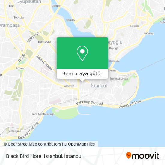 Black Bird Hotel Istanbul harita