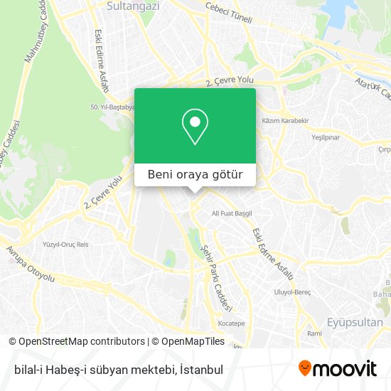 bilal-i Habeş-i sübyan mektebi harita