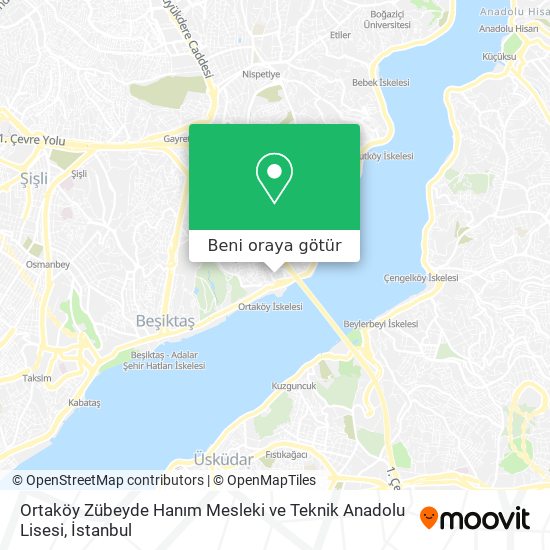 Ortaköy Zübeyde Hanım Mesleki ve Teknik Anadolu Lisesi harita