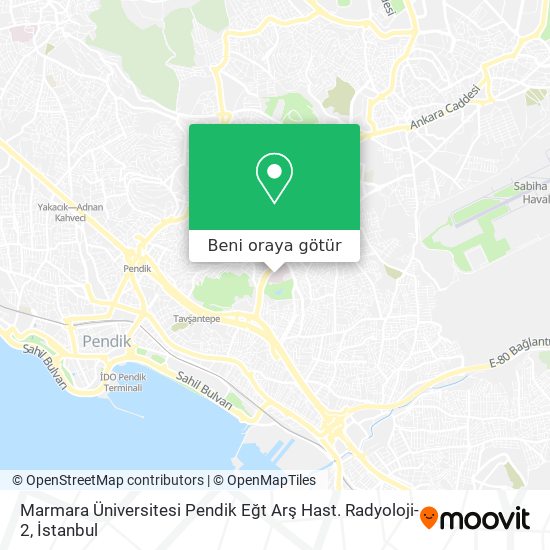 Marmara Üniversitesi Pendik Eğt Arş Hast. Radyoloji-2 harita