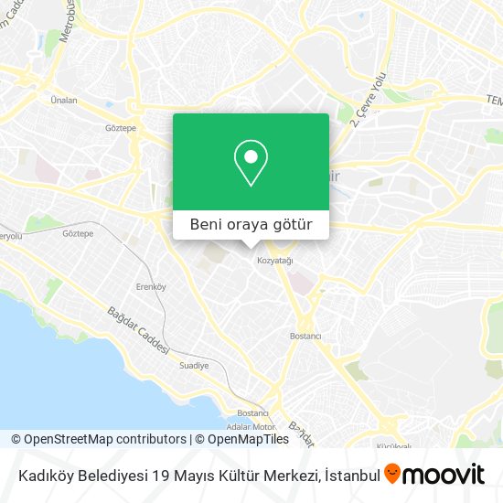 Kadıköy Belediyesi 19 Mayıs Kültür Merkezi harita