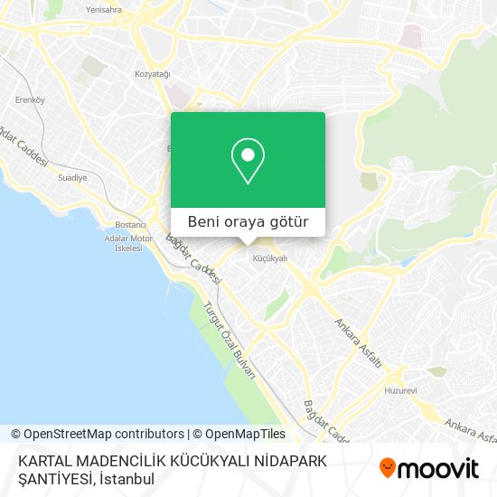 KARTAL MADENCİLİK KÜCÜKYALI NİDAPARK ŞANTİYESİ harita