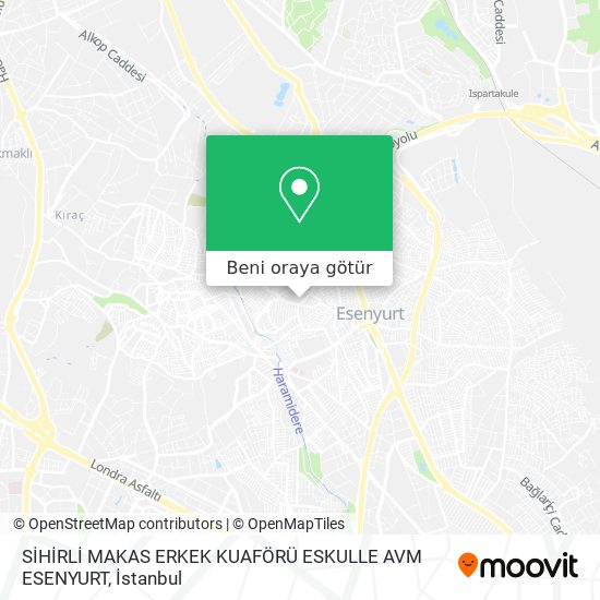 SİHİRLİ MAKAS ERKEK KUAFÖRÜ ESKULLE AVM ESENYURT harita