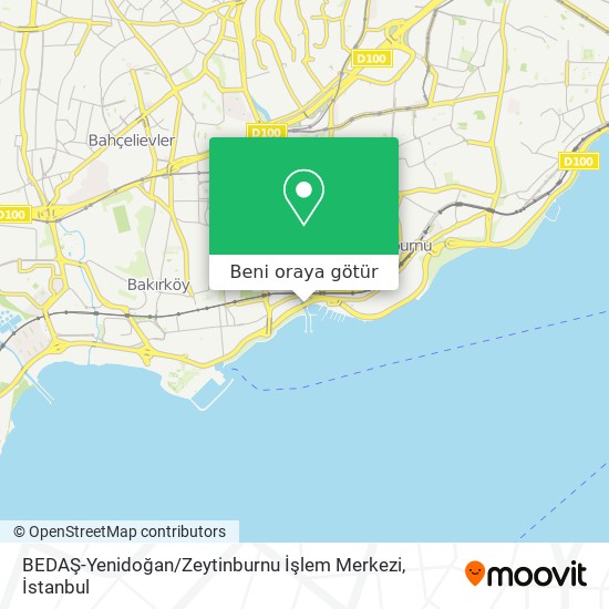BEDAŞ-Yenidoğan / Zeytinburnu İşlem Merkezi harita