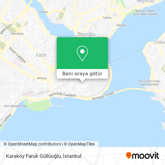 Karaköy Faruk Güllüoğlu harita