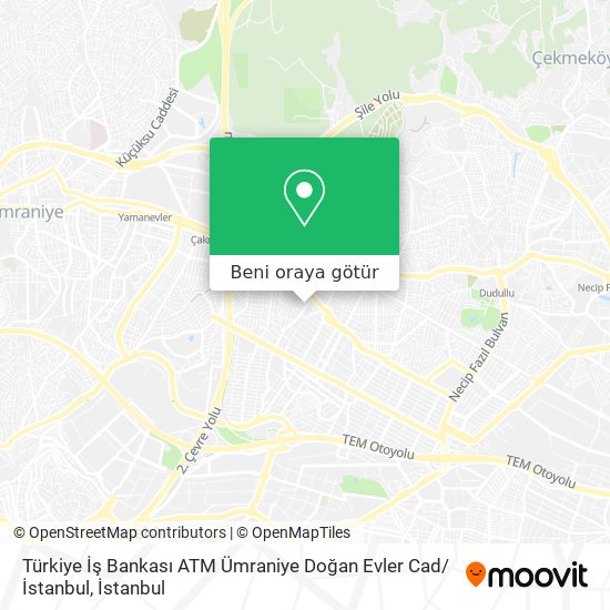 Türkiye İş Bankası ATM Ümraniye Doğan Evler Cad / İstanbul harita