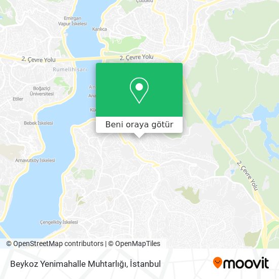 Beykoz Yenimahalle Muhtarlığı harita