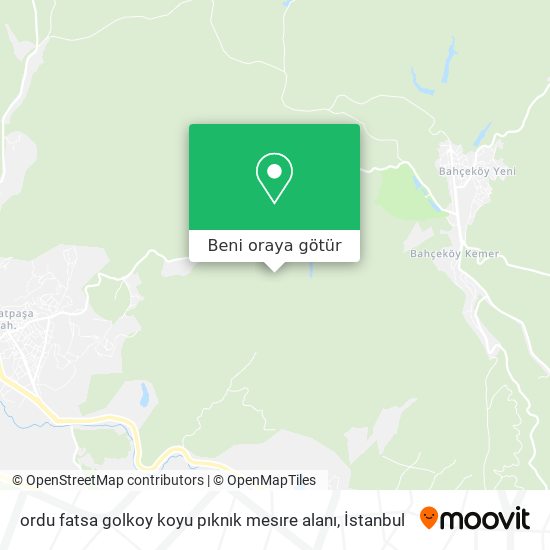 ordu fatsa golkoy koyu pıknık mesıre alanı harita